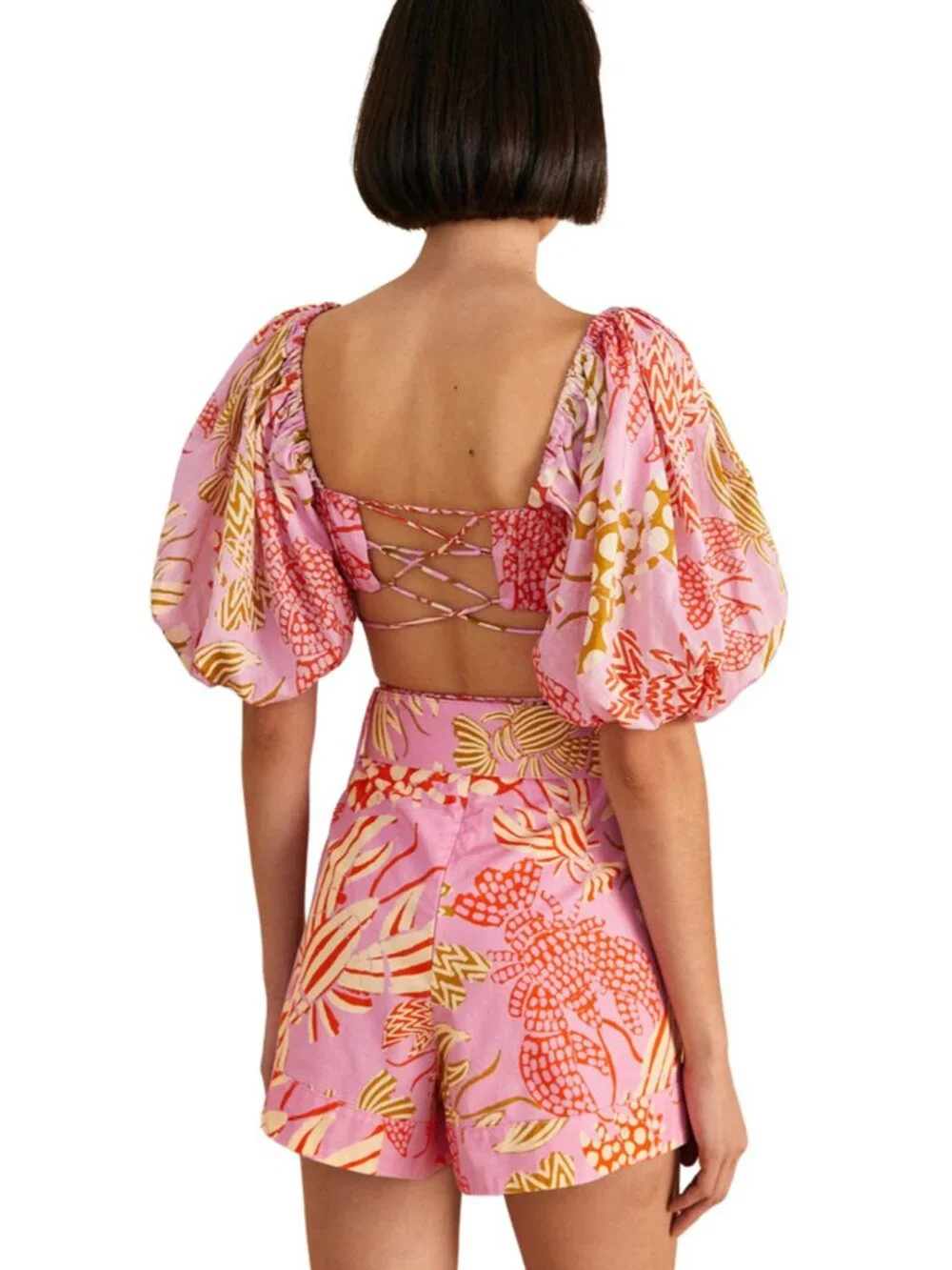 FARM Rio Set - Floral Mixed Lobsters Pink XS - Picture 5 of 15